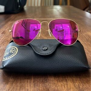 Ray-Ban Polarized Aviator Flash Lenses Sunglasses